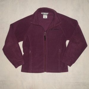 Columbia Plum Fleece Jacket Youth Size 10/12